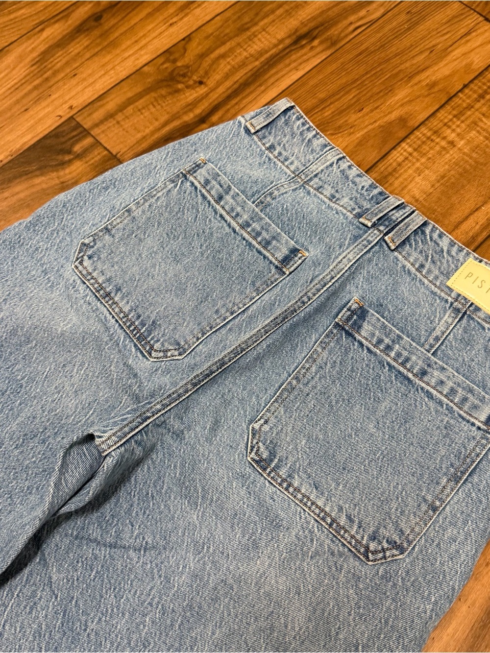 Pistola Light Wash Denim Wide Leg Flare Jeans Stretch Womens 27 - Picture 11 of 12